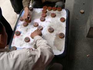 Playing Chinese chess in the street
